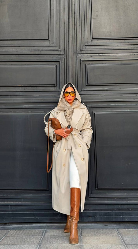 خرید پالتو بلند قهوهای تیره جنس فوتر اعلا